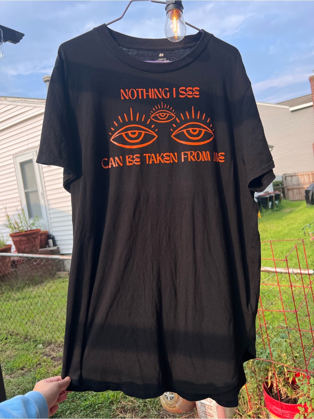 Phish Inspired H&M Men’s Black Graphic Tee with Orange “Bug” Design